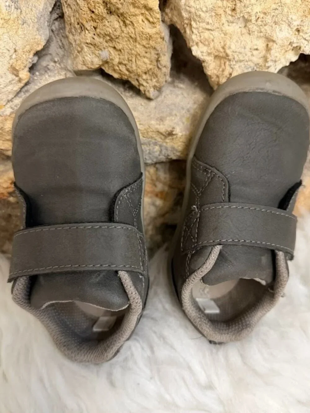 Stride Rite Toddler Shoes Wide Fit Gray Velcro First Walker Size 3